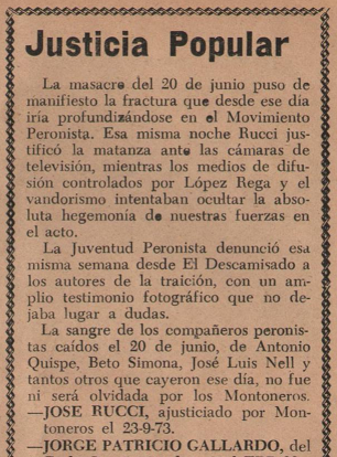Asesinato José Ignacio Rucci