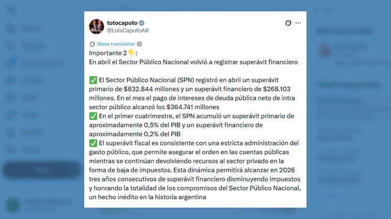 X Luis Caputo 18052026