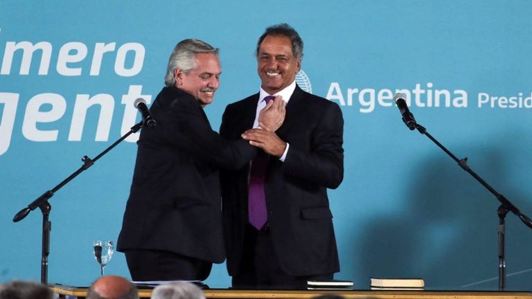 Daniel Scioli y Alberto Fernández