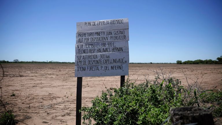 Desmonte en el Chaco