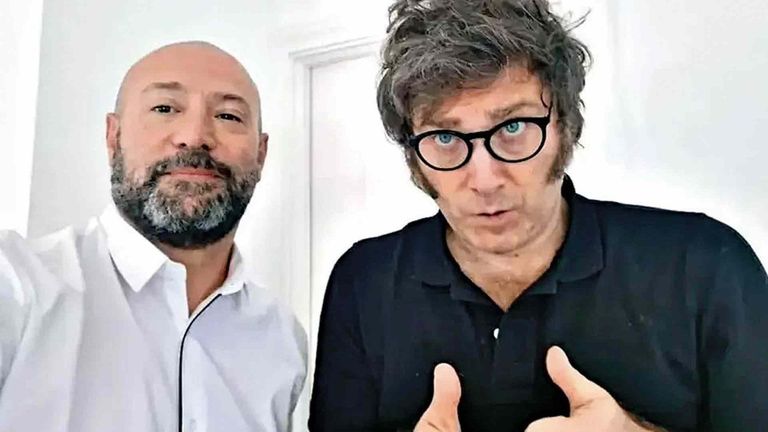 Diego Spagnuolo y Javier Milei