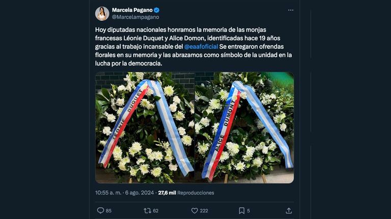 Mensajes de Marcela Pagano