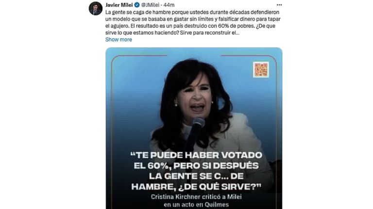Milei vs CFK 20240427