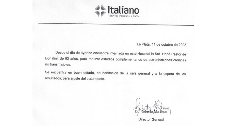 parte medico hebe
