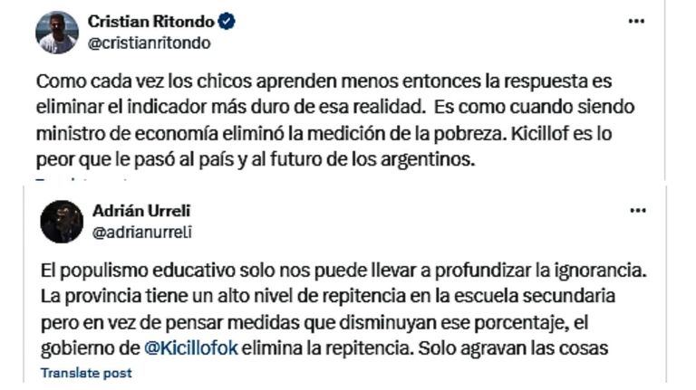 Repitencia - Críticas a Kicillof 20240607