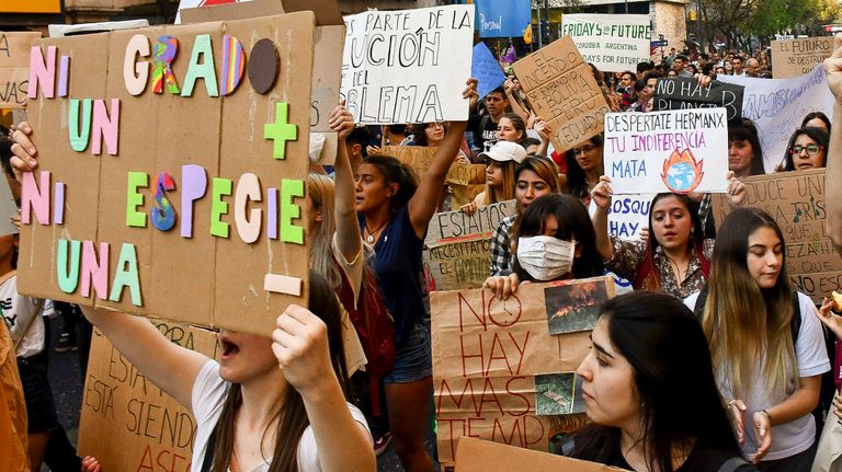 Marchas por el cambio climático en todo el país.