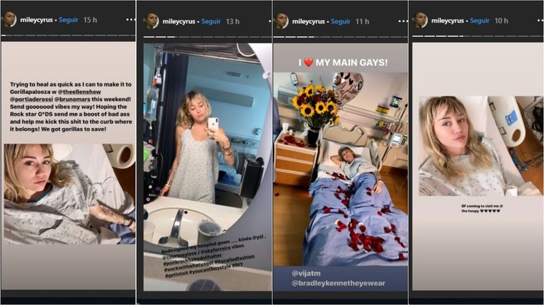 Las stories de Miley Cyrus.