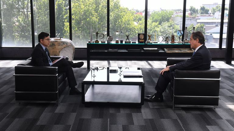 Miguel Angel Pesce, en la entrevista con Jorge Fontevecchia.