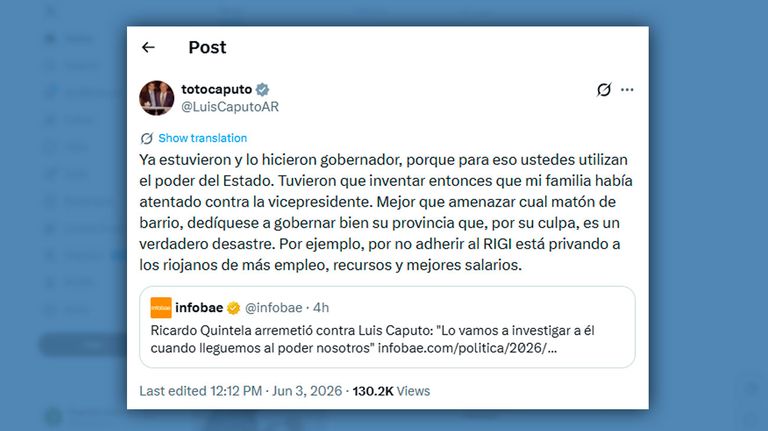 Posteo Luis Caputo 03062026