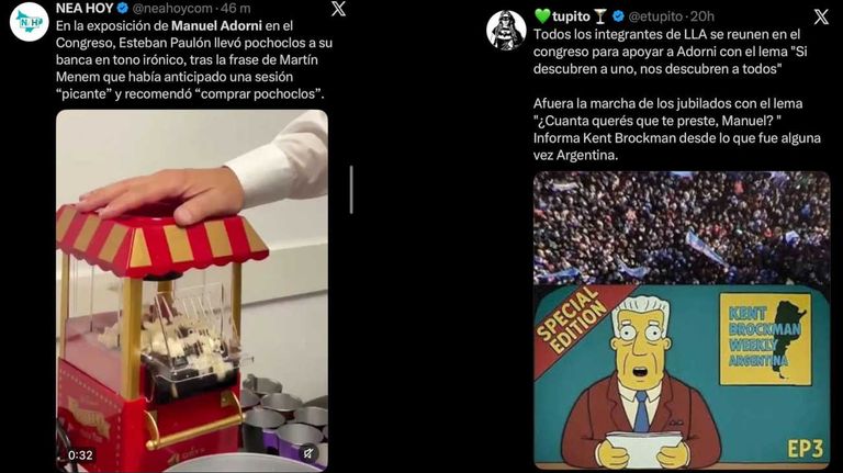 Memes de Adorni en el Congreso 20260429