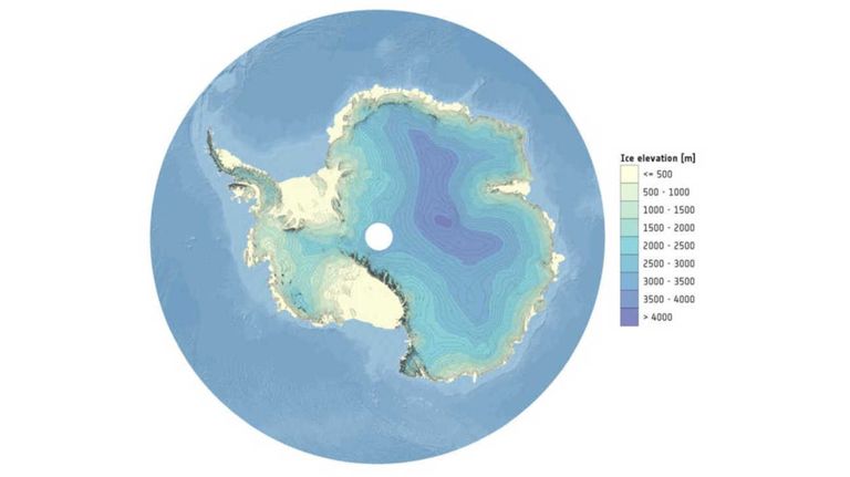 Mapa detallado de la Antártida 20250325
