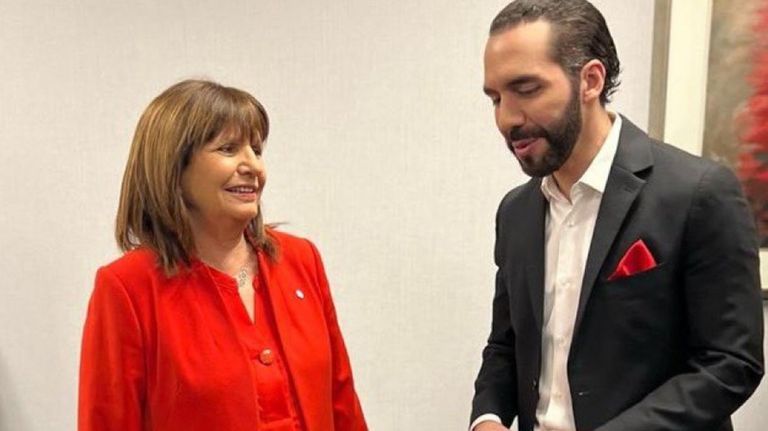 Patricia Bullrich y Nayib Bukele en Estados Unidos 20240223