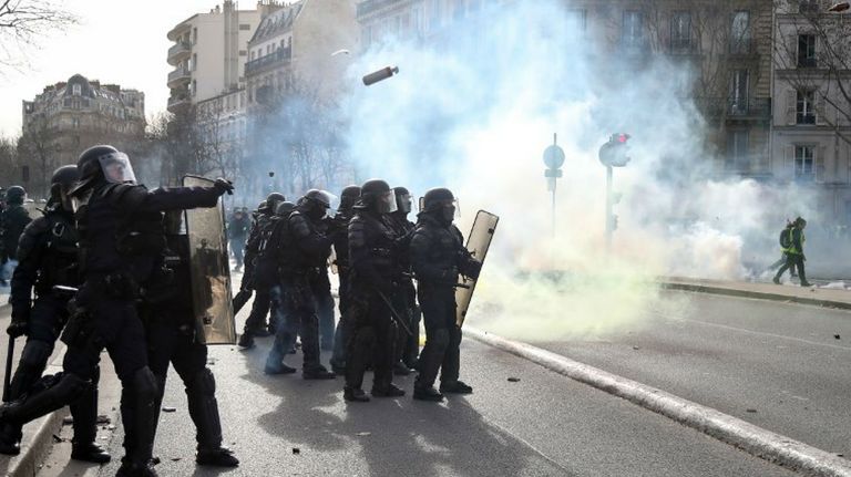 Nueva protesta de los chalecos amarillos en Francia.