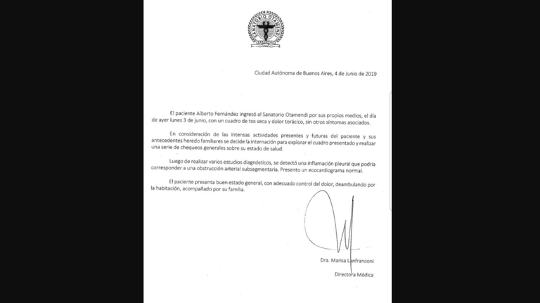 comunicado alberto fernandez