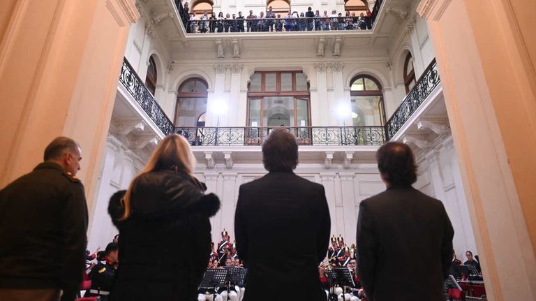 El presidente Javier Milei y la secretaria General de la Presidencia, Karina Milei 20250820