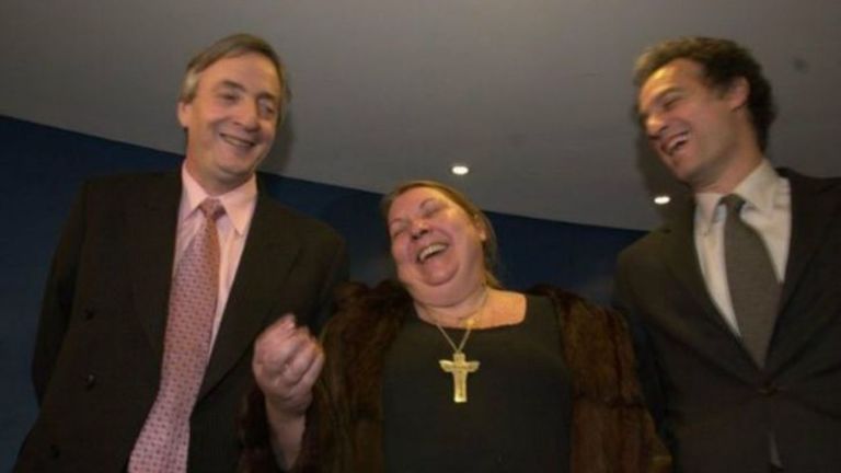 Elisa Carrió y Néstor Kirchner