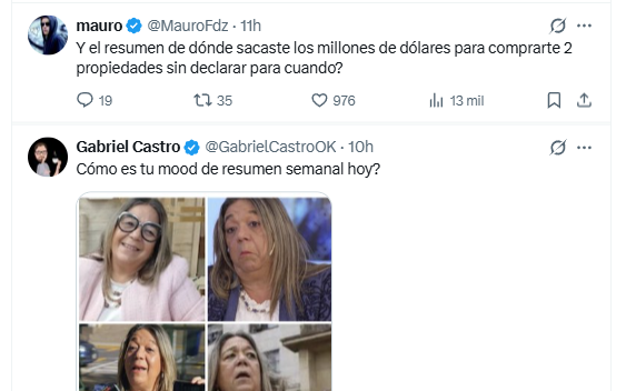 Algunas de las respuestas de X al