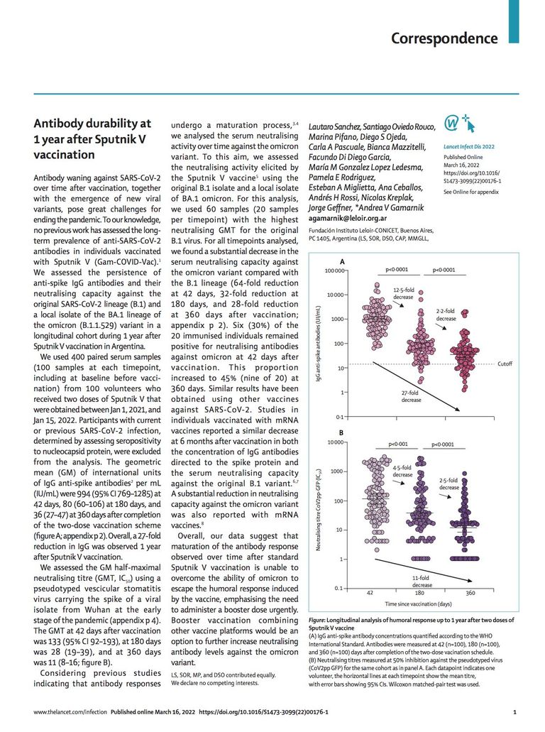 Artículo en The Lancet 20220317
