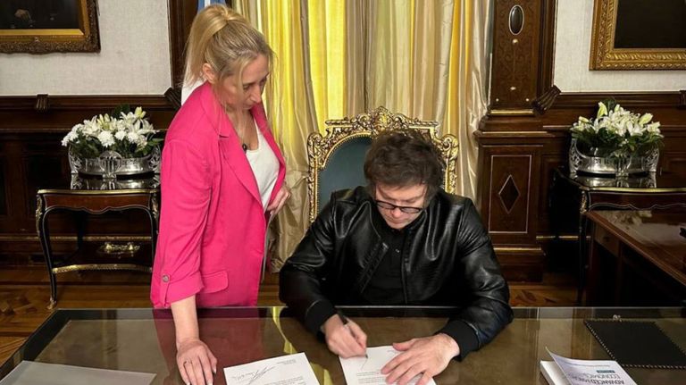 Karina Milei y Javier Milei