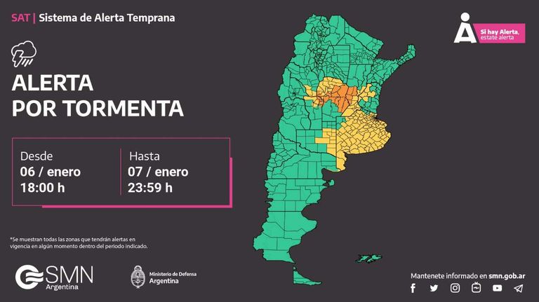 Alerta meteorológica 20240106