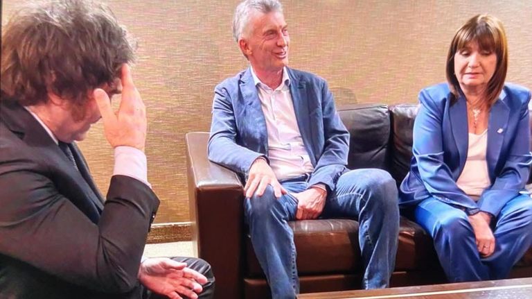 Javier Milei, Mauricio Macri y Patricia Bullrich
