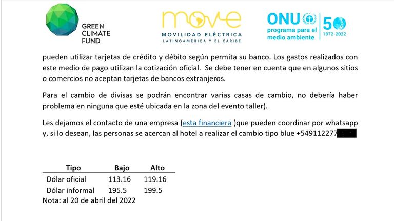 ONU: Dólares al blue 20220516