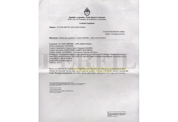Gastos Nicolás Dujovne 04282018