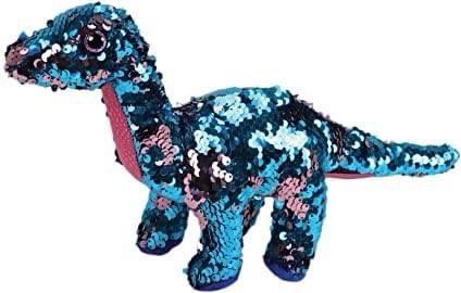 La mascota de los astronautas. Un dinosaurio de peluche.