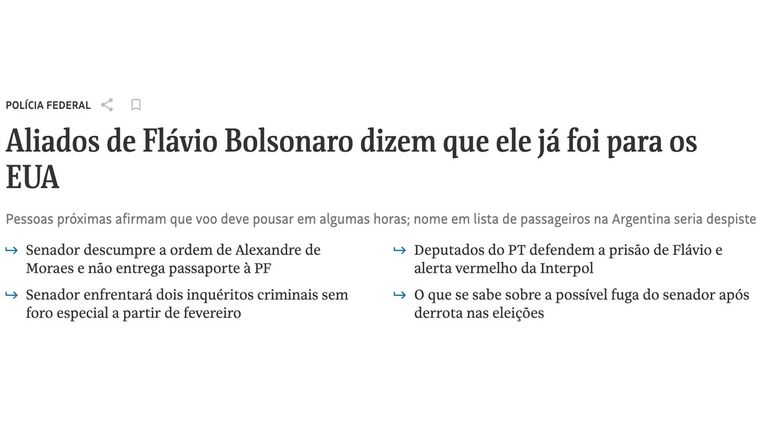 La información del medio brasileño Folha de S.Paulo.