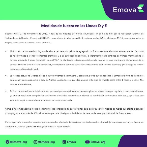 comunicado emova