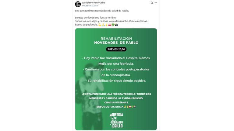 Justicia Por Pablo Grillo X 20251024
