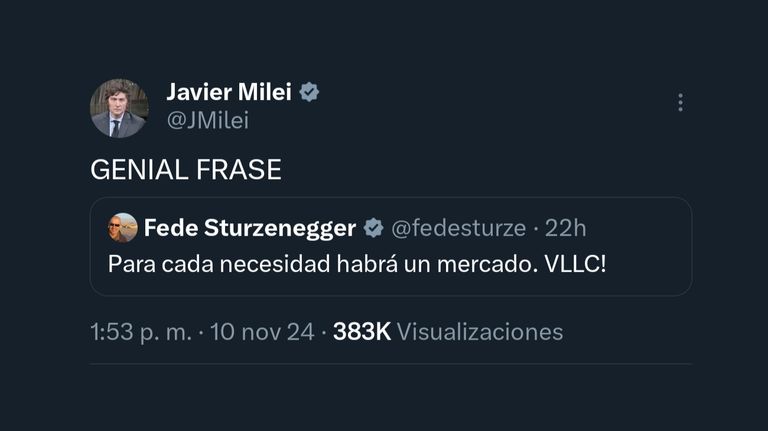 Federico Sturzenegger defendió la desregulación del servicio de correos