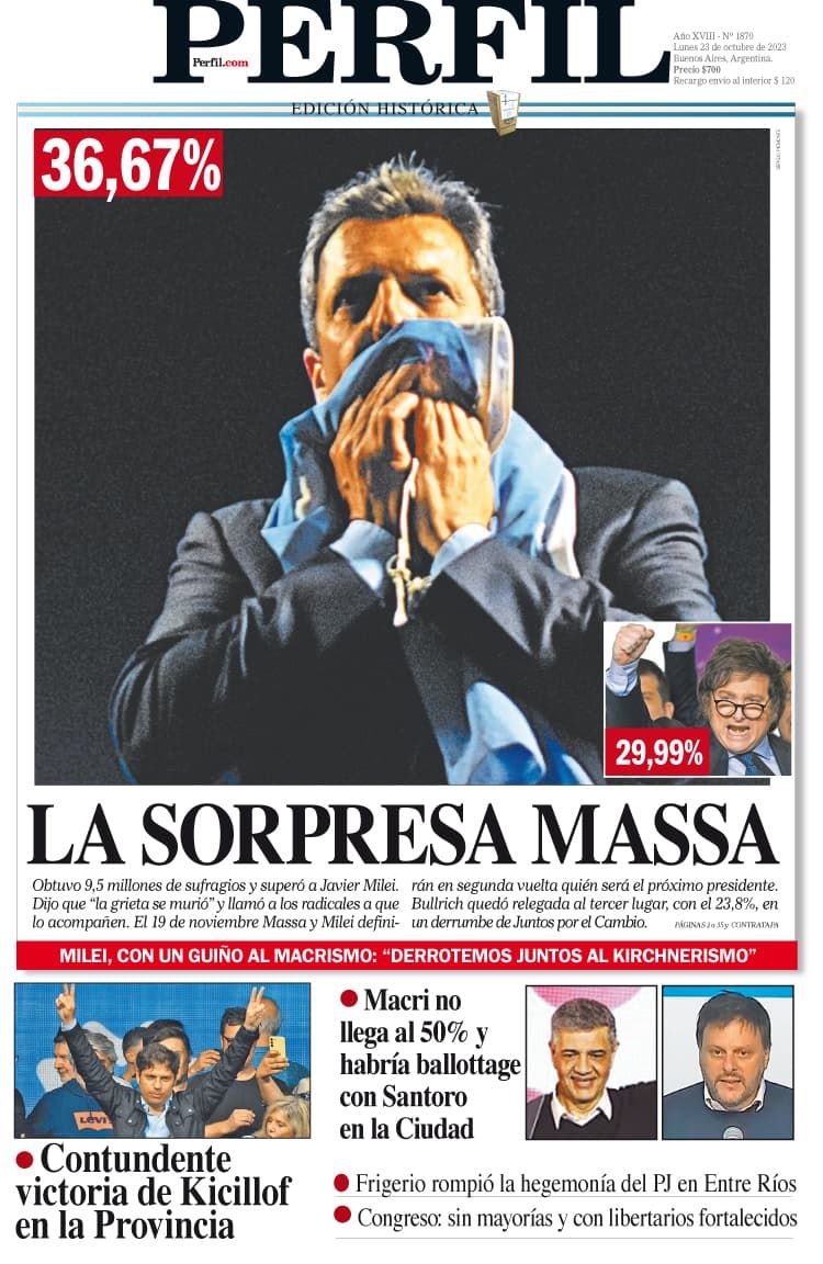 tapa diario perfil 23 octubre