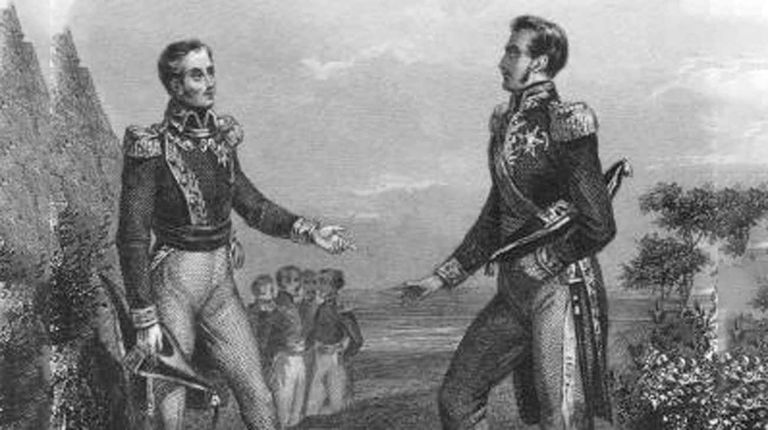 San Martín y Simón Bolivar