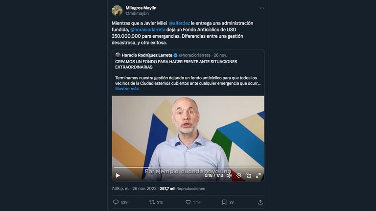 Mensaje de Milagros Mayling