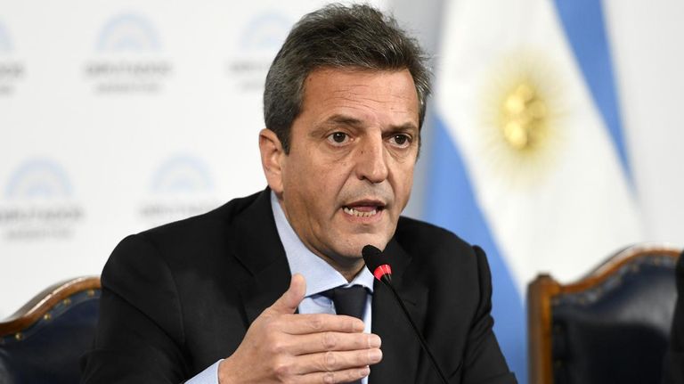 Sergio Massa en Diputados presentado el Presupuesto 2023.