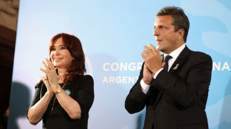 Cristina Fernández de Kirchner y Sergio Massa
