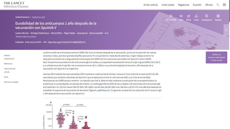 Artículo en The Lancet 20220317