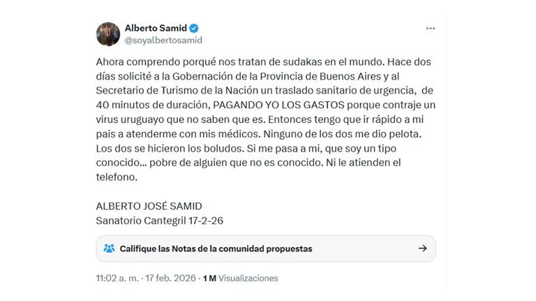 Tweets Alberto Samid