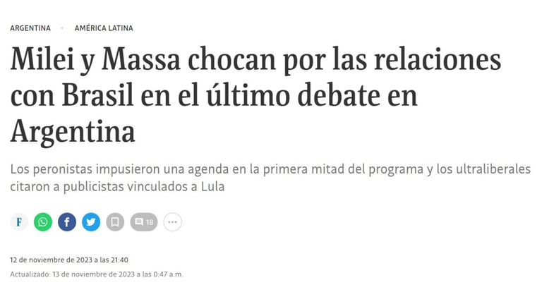 Medios internacionales sobre el debate