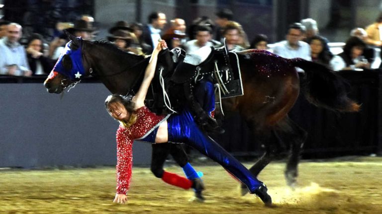 Rodeo organizado por la Embajada de USA, en La Rural