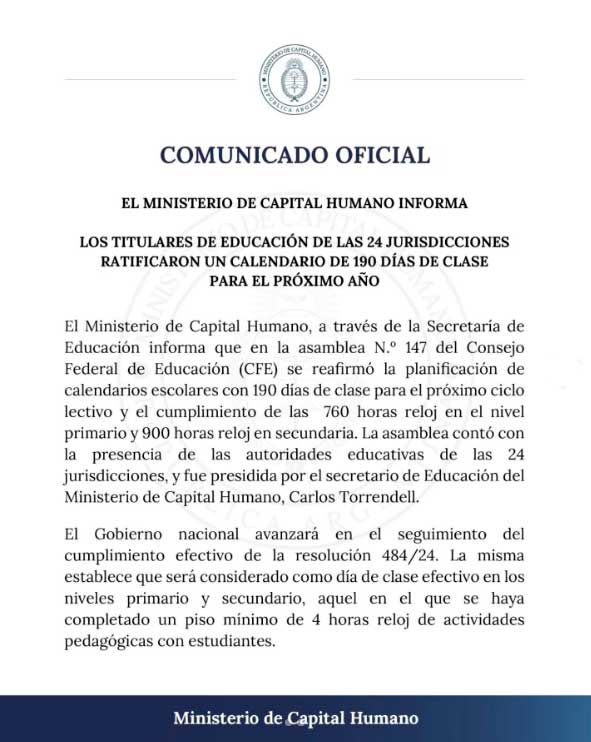 Comunicado Oficial 24112025