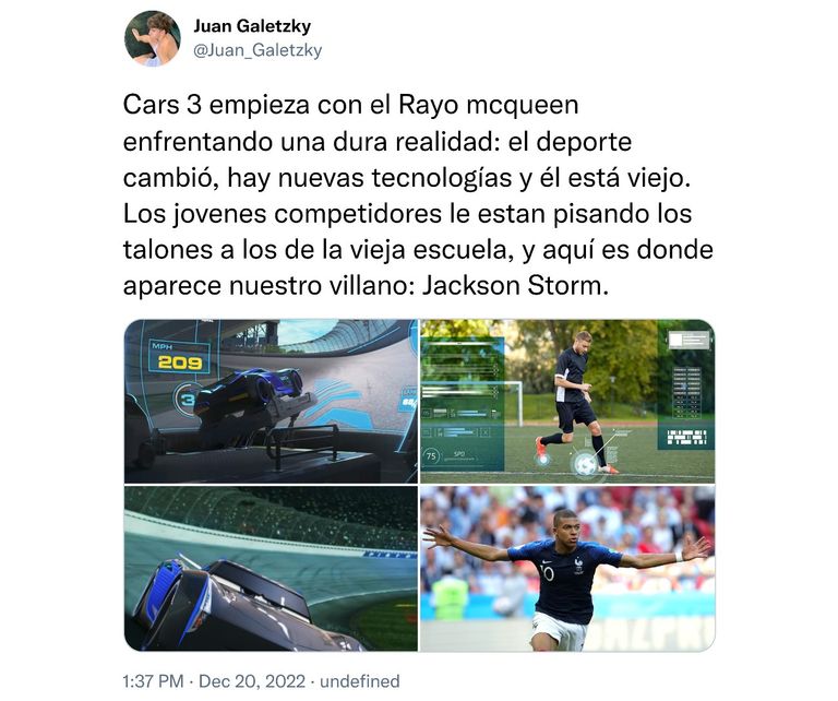 Paralelismo entre Messi y Cars 3 20221222