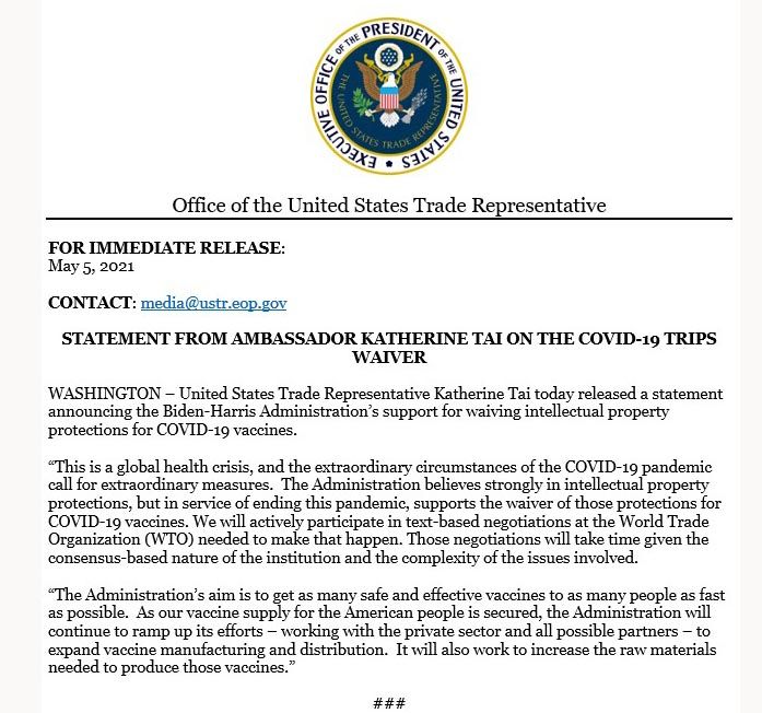 Ambassador Katherine Tai 20210505