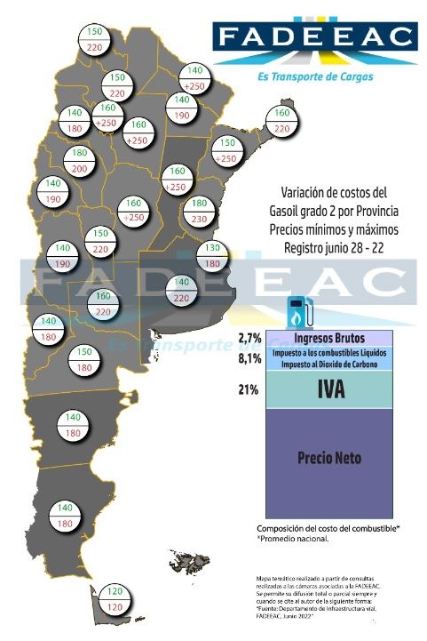 Mapa precios gasoil