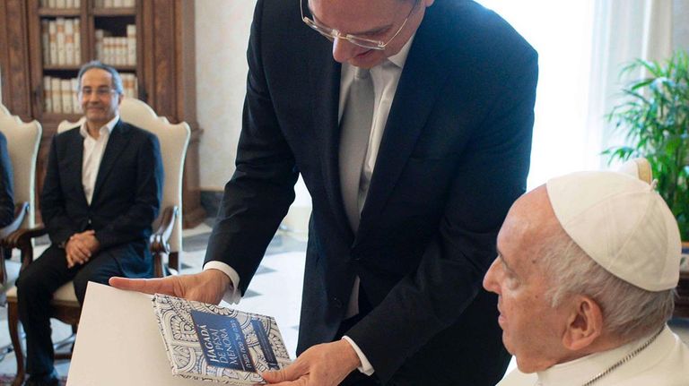 El Papa Francisco recibió al Gran Rabino Isaac Sacca de Argentina 20220624