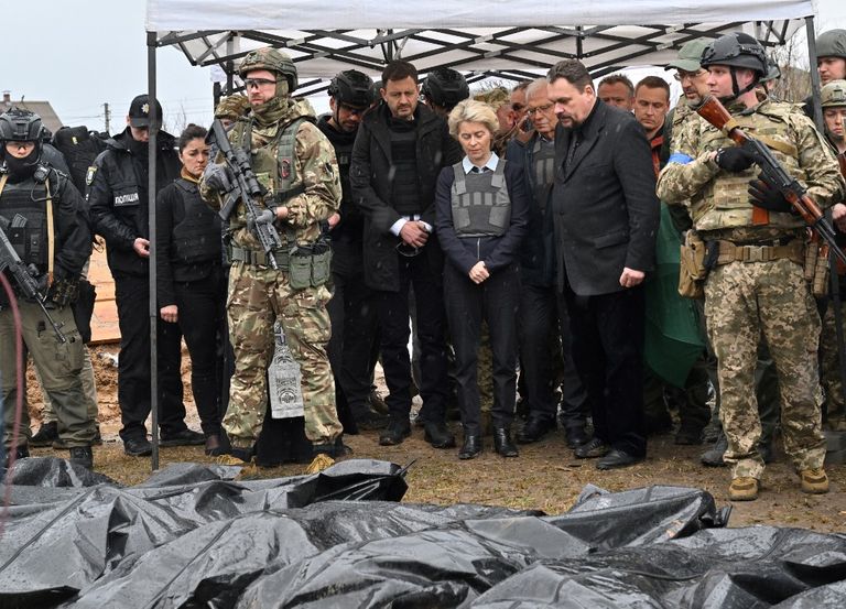 Úrsula Von der Leyen en Bucha.
