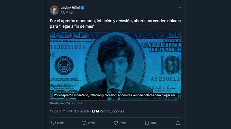 Mensaje del presidente Javier Milei