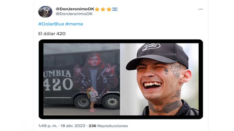 Memes del dólar blue a $420 20230418