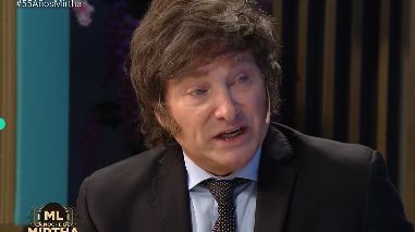 Javier Milei, en la mesa de Mirtha Legrand.